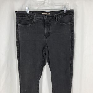 Levis 311 Shaping Skinny Dark Wash Gray Stretch Denim Jeans 33x30 (37x29 actual)